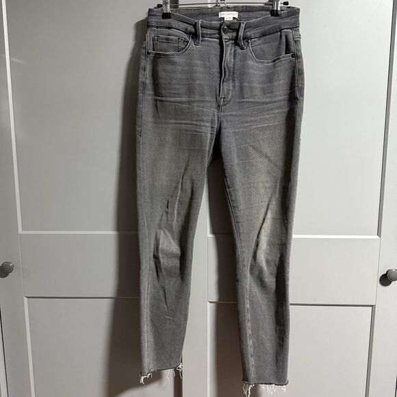 Good American Denim - Good American Good Waist Crop Raw Hem Denim Skinny Jeans Black 8/29 GWCRH419T